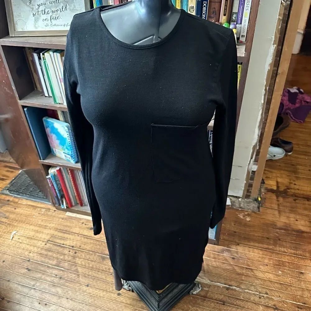 RD Style Anthro little black dress minimalist S normcore